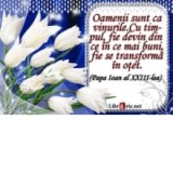 Card magnetic laminat (model 26) - Oamenii sunt ca vinurile. Cu timpul, fie devin din ce in ce mai buni, fie se transforma in otet. (Papa Ioan al XXII