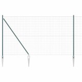vidaXL &Icirc;ngrădire cu st&acirc;lpi Verde 1.5 x 10 m Oțel