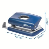 Perforator hartie 2 perforatii 10 coli plastic Albastru Rapid Perforator plastic Rapid FC10 10 coli cutie albastru