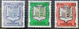 BC229, Andorra Franceza, 3 timbre insemne heraldice