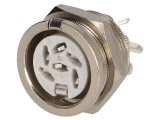 Soclu DIN 6P 240&deg; Lipire 34V 2A Argintat