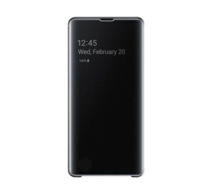 Husa Clearview pentru Samsung Galaxy S10+/S10 Plus, Negru foto