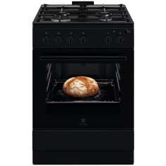 Aragaz Electrolux LKG504013K, Gaz, 4 arzatoare, Aprindere integrata plita si cuptor, Siguranta plita si cuptor, Autocuratare catalitica, Grill electri