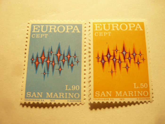 Serie San Marino 1972 Europa CEPT , 2 valori