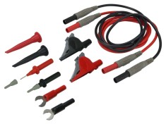 Set cabluri și adaptoare CAL TEST CT2695C 3A, 10A, 36A negru și roșu