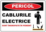 Placuta cablurile electrice sunt ingropate in pamant
