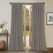 Draperie din catifea cu rejansa din bumbac tip fagure, Madison, 200x230 cm, densitate 700 g/ml, Lead, 1 buc
