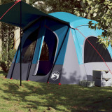 Cabina cort de camping, 5 persoane, albastru, impermeabil