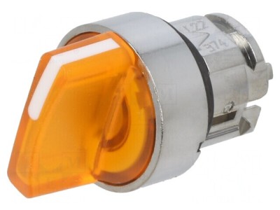 Comutator Rotativ 22mm cu LED Portocaliu IP66 foto