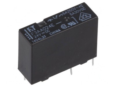 Releu Electromagnetic 24VDC 5A SPST-NO foto