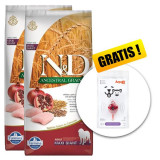 Farmina N&amp;amp;D dog ANCESTRAL (AG) adult giant maxi, Chicken &amp;amp; Pomegranate 2 x 12 kg + Arpalit NEO GRATUIT