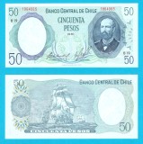 Chile (pick 151) 50 Pesos 1981 UNC serie: 1864065; Expediția eliberatoare &icirc;n drum spre Peru