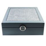 Cumpara ieftin Caseta de bijuterii piele ecologica Crem / Albastra / Roz cu oglinda WZ4783