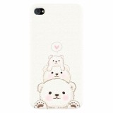 Husa silicon pentru Apple Iphone 4 / 4S, Family Bear