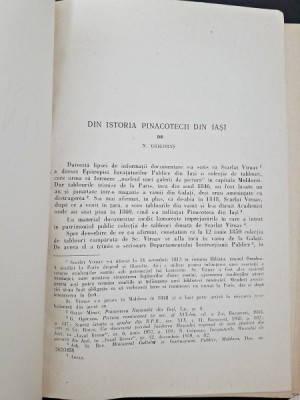 Din istoria Pinacotecii din Iasi - N. Grigoras foto