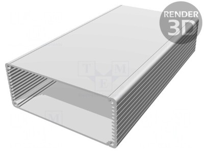 Carcasă aluminiu neagră 125x220x52mm foto