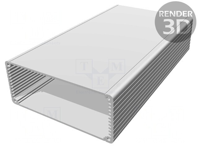 Carcasă aluminiu neagră 125x220x52mm
