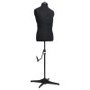 Manechin Croitorie Barbati Reglabil vidaXL Negru, Marime 37-45, Bust 94-114cm, Talie 84-104cm, Sold 99-119cm