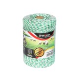 Fir pentru gard electric 500 m, 2.5 mm, 4x0.2 mm SS, alb-verde, Breckner