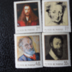 Serie timbre romanesti pictura pictori nestampilate Romania MNH