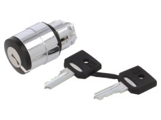 Comutator rotativ cu cheie 22mm 3 poziții negru ZB4BG0