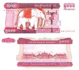 Myanmar 5 000 5000 Kyats 2014 P-83 UNC