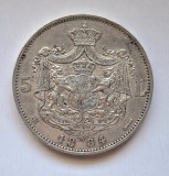 5 Lei 1884 stare foarte buna, cu luciu de batere, prezinta unele lovituri pe muchie. Piesa foarte frumoasa de colectie . RRR !!