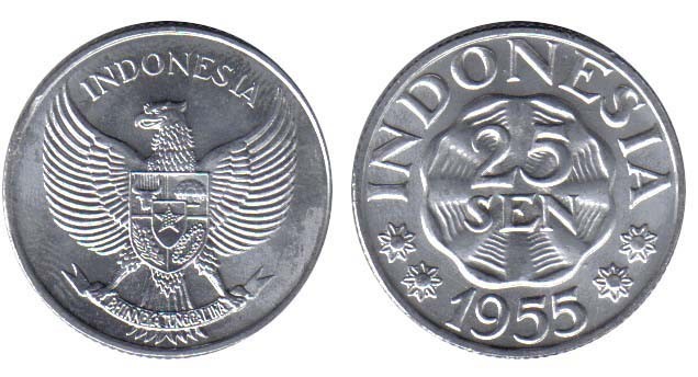 Indonezia 25 sen 1955 UNC