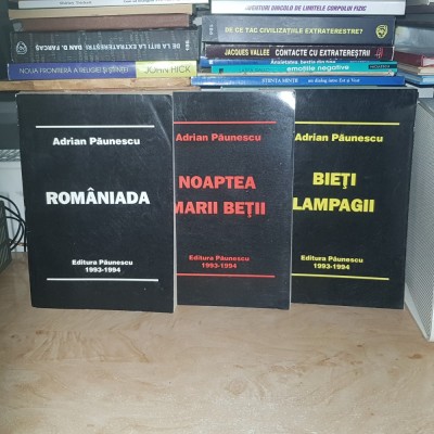 ADRIAN PAUNESCU - TRILOGIA CARUNTA : ROMANIADA + NOAPTEA MARII BETII + BIETI LAMPAGII , 1993-1994 * foto