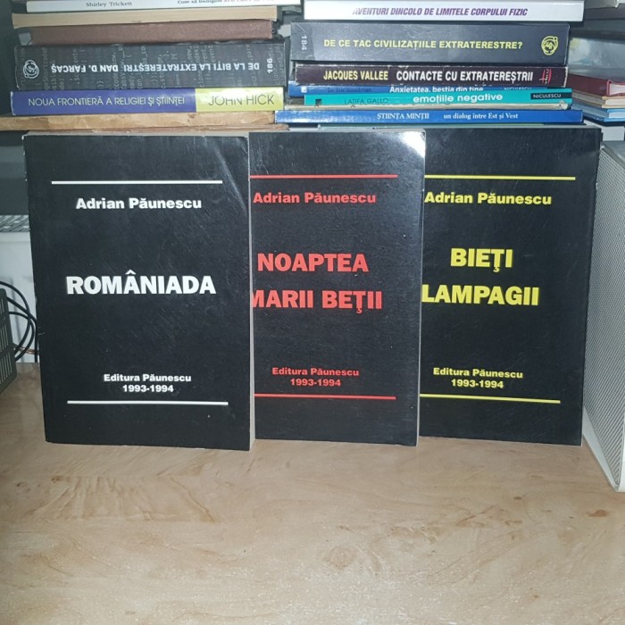 ADRIAN PAUNESCU - TRILOGIA CARUNTA : ROMANIADA + NOAPTEA MARII BETII + BIETI LAMPAGII , 1993-1994 *