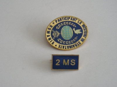 QW9 N2 89 - insigna - militar - Participant la misiuni in strainatate - 2 MS foto