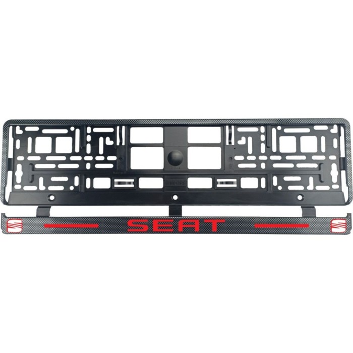 Set 2 bucati, suport numar inmatriculare Carbon, Seat I