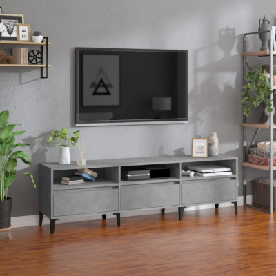 vidaXL Comodă TV, gri beton, 150x30x44,5 cm, lemn prelucrat foto