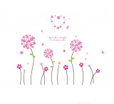 Cumpara ieftin Sticker decorativ, Flori roz, 130 cm, 702STK