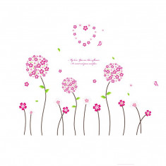 Sticker decorativ, Flori roz, 130 cm, 1345ST