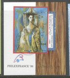 Laos 1989 Philexfrance Picasso perf. sheet Mi.B129 used TA.056, Stampilat