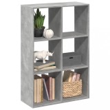 VidaXL Bibliotecă/separator cameră gri beton 69,5x29x103,5 cm lemn