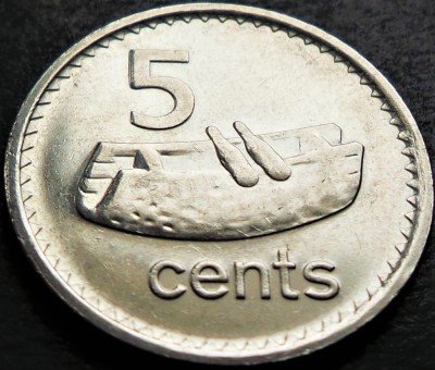 Moneda exotica 5 CENTI - INSULELE FIJI, anul 2009 * cod 4756 = A.UNC foto