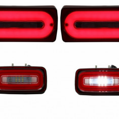 Stopuri Full LED cu Lampa Ceata Mercedes W463 G-Class (1989-2015) Rosu Semnalizare Dinamica Performance AutoTuning