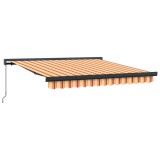 Cumpara ieftin Copertina retractabila, galben/alb, 3x2,5 m, textil/aluminiu