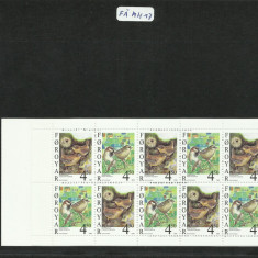 Foroyar Feroe Danemarca MNH 1999 - pasari - carnet
