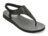 Cumpara ieftin Sandale SKECHERS negre, MEDITATION, din piele ecologica