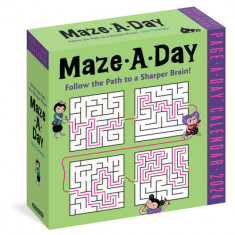 Maze-A-Day Page-A-Day Calendar 2024: Follow the Path to a Sharper Brain!
