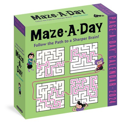 Maze-A-Day Page-A-Day Calendar 2024: Follow the Path to a Sharper Brain! foto