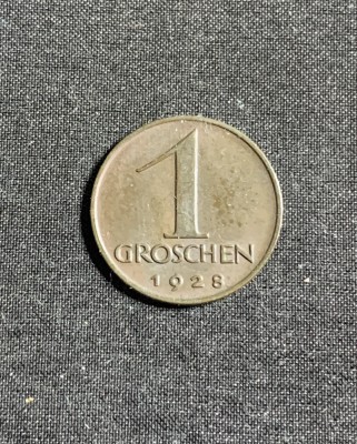 Moneda 1 groschen 1928 Austria foto