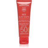 Apivita Bee Sun Safe Anti-Spot and Anti-Age Tinted Face Cream SPF50 crema de fata cu efect de protectie SPF 50 culoare Natural 50 ml