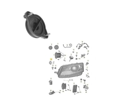 Capac lampa fata SKODA OCTAVIA III (5E), 01.2013-05.2017; YETI (5L), 09.2009-2017, partea stanga=dreapta, original, pentru semnalizare fata; cu surub foto