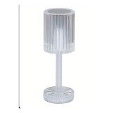 Cumpara ieftin Lampa de masa cu LED model cristal, cu acumulator, incarcare USB si telecomanda, 24 cm