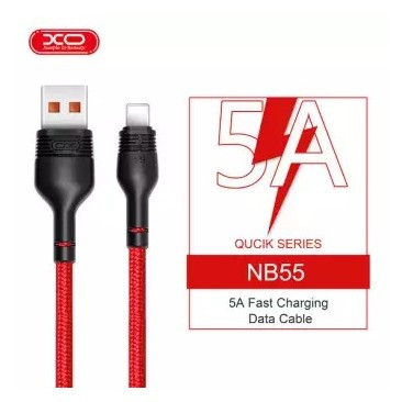 CABLU DE DATE XO-NB55, USB - TYPE-C, 5A, 1M, ROSU BLISTER