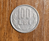 100 lei 1992, Rom&acirc;nia, cu 9 rotund